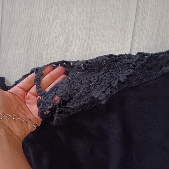 Cold Shoulder Guipure Lace Insert Dress - Picture 14 of 14